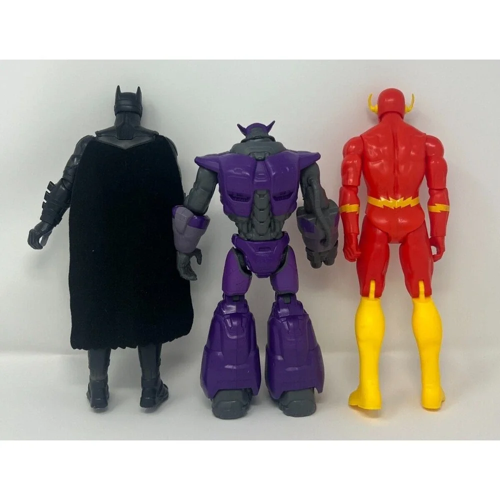 Super Heroes Toys Batman The Flash and Buzz Lightyear Nemesis From Mattel 11 in.